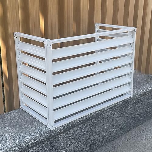 Outdoor-Klimaanlagenabdeckung und Wärmepumpengehäuse, robustes Aluminium, Allwetterschutz, freistehender Sichtschutz und Mülleimer-Zaunpaneele, stilvolle Abdeckung für den Garten Outdoor-Klimaanlagenabdeckung und Wärmepumpengehäuse, robustes Aluminium, Allwetterschutz, freistehender Sichtschutz und Mülleimer-Zaunpaneele, stilvolle Abdeckung für den Garten von Generisch