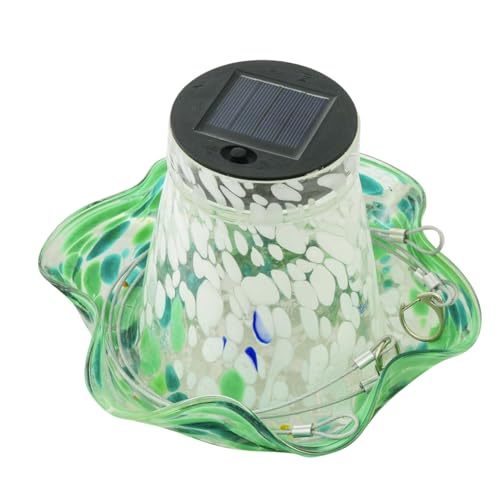 Outdoor Kolibri-Futterautomat | Solarglas Kolibri-Futterspender Mit Solarleuchte,wasserdichte Buntglas-Vogelbad Deko Als Gartenschmuck Für Terrasse Und Rasen Outdoor Kolibri-Futterautomat | Solarglas Kolibri-Futterspender Mit Solarleuchte,wasserdichte Buntglas-Vogelbad Deko Als Gartenschmuck Für Terrasse Und Rasen von Generisch
