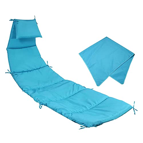 Outdoor-Lounge-Stuhlkissen und Regenschirm-Set – stilvoller Stoff-Ersatz für Hängemattenstühle – verbessert Komfort und Stil in Ihrer Terrasse, Garten oder Terrasse von Generisch
