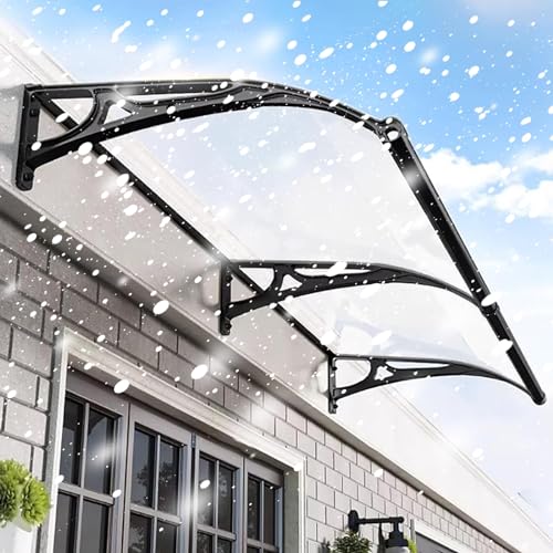 Outdoor-Markisen, Vordächer, Terrassenschirme – UV-Schutz UPF 50, wetterbeständige Polycarbonat-Abdeckung mit Aluminiumstützen für Türen und Veranden von Generisch