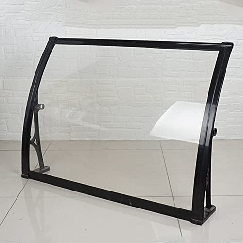 Outdoor Metall Baldachin Markise mit UV-Schutz - 2,5 mm dickes Polycarbonat-Verandadach 60 x 160 cm langlebig wetterfest Garten Schattenlösung von Generisch