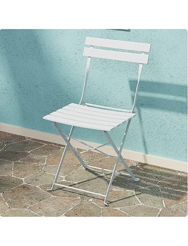 Outdoor Metall Bistro Set Klappbar Barhocker mit Rückenlehne Gartentisch und Stühlen für Camping Restaurant Terrasse Stilvolle Outdoor-Möbel von Generisch