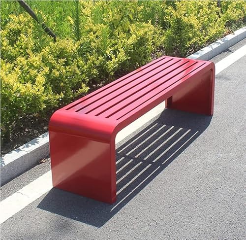 Outdoor Metallbank Wetterfest Stahlrahmen Gartensitz Premium Terrasse Parkbank von Generisch