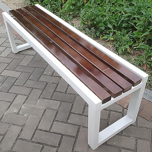 Outdoor Metallbank wetterbeständig Gartenbank 100/120/150 cm für Terrasse & Garten Stilvolles 150cm/59 Design perfekt für den Außenbereich von Generisch