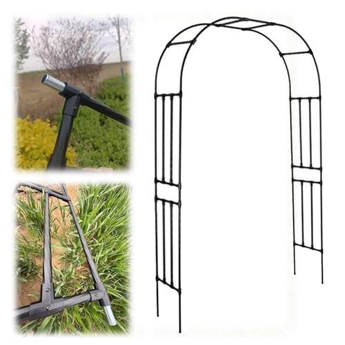 Outdoor Metallbogen zum Klettern von Rosen & Pflanzen, Rostfreie Rankhilfe Gartenlaube, Größen 120-320cm, elegantes schwarzes Design - Perfekt für Gartendekoration & Unterstützung Outdoor Metallbogen zum Klettern von Rosen & Pflanzen, Rostfreie Rankhilfe Gartenlaube, Größen 120-320cm, elegantes schwarzes Design - Perfekt für Gartendekoration & Unterstützung von Generisch