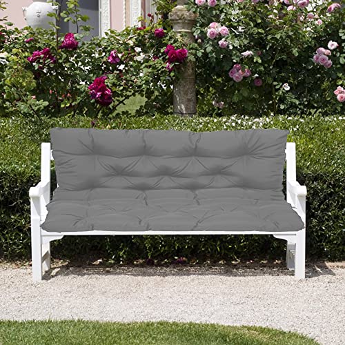 Outdoor-Möbel, wasserdicht, Schaukelbankkissen, dunkelgrau, 4 cm dick, mit Gurten, 2/3-Sitzer-Rückenlehne, 120 x 100 x 10 cm Outdoor-Möbel, wasserdicht, Schaukelbankkissen, dunkelgrau, 4 cm dick, mit Gurten, 2/3-Sitzer-Rückenlehne, 120 x 100 x 10 cm von Generisch