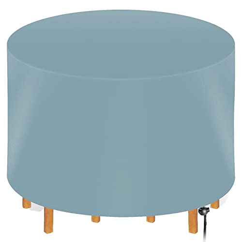 Outdoor-Möbelabdeckungs-Set, wasserdicht, rund, Terrassentischabdeckung, strapazierfähig, 420D-Oxford-Gartenmöbelabdeckung, winddicht und UV-Schutz, verbesserte wasserdichte Version Outdoor-Möbelabdeckungs-Set, wasserdicht, rund, Terrassentischabdeckung, strapazierfähig, 420D-Oxford-Gartenmöbelabdeckung, winddicht und UV-Schutz, verbesserte wasserdichte Version von Generisch