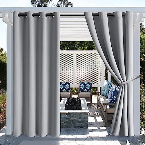 Outdoor Ösenvorhang Wasserdicht Blickdicht Pavillon Verdunkelungsvorhang für Terrasse Pergola Garten - Sonnenschutz Wetterfest Outdoor Ösenvorhang Wasserdicht Blickdicht Pavillon Verdunkelungsvorhang für Terrasse Pergola Garten - Sonnenschutz Wetterfest von Generisch