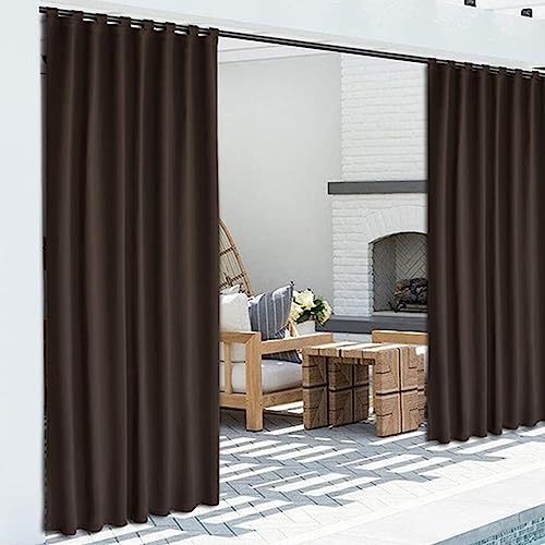 Outdoor Ösenvorhang Wasserdicht Blickdicht Pavillon Verdunkelungsvorhang für Terrasse Pergola Garten - Sonnenschutz Wetterfest Outdoor Ösenvorhang Wasserdicht Blickdicht Pavillon Verdunkelungsvorhang für Terrasse Pergola Garten - Sonnenschutz Wetterfest von Generisch