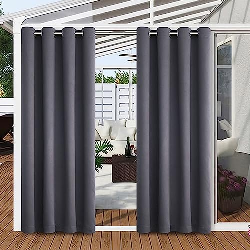 Outdoor Ösenvorhang Wasserdicht Blickdicht Pavillon Verdunkelungsvorhang für Terrasse Pergola Garten - Sonnenschutz Wetterfest Outdoor Ösenvorhang Wasserdicht Blickdicht Pavillon Verdunkelungsvorhang für Terrasse Pergola Garten - Sonnenschutz Wetterfest von Generisch