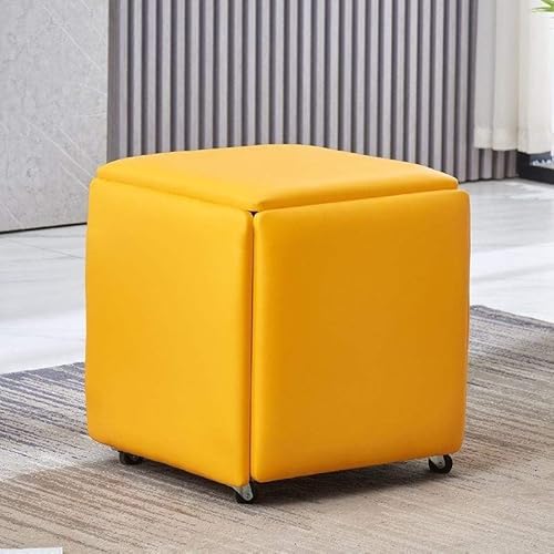 Outdoor Party Ottoman Vanity Stool Organizer Sofa Waterproof Seating Cube Stackable Chair Stool Combo for Living Room Bedroom Multifunctional 5 in 1 Seat Pouf Square (Size:36 * 36 * 38 Color: von Generisch