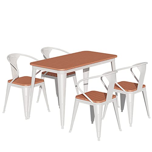 Outdoor Patio Dining Set - Quadratischer Gartentisch mit 4 Stühlen für Garten und Deck von Generisch
