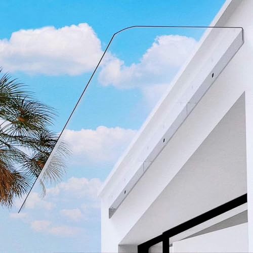 Outdoor Polycarbonat Vordach Markise für Eingang Terrasse & Fenster Regenschutz Geräuschloses Design für Balkon & Garten (50 x 270 cm) - und stilvolle Abdeckung von Generisch