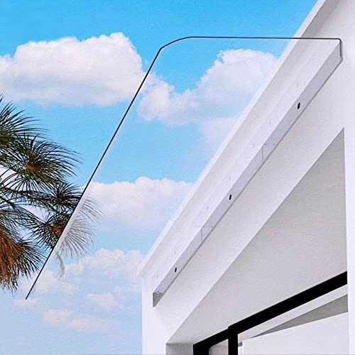Outdoor Polycarbonat Vordach Markise für Eingangsfenster Veranda & Garten - Stilvolle Balkonabdeckung & Regenschutz (50-140cm) von Generisch