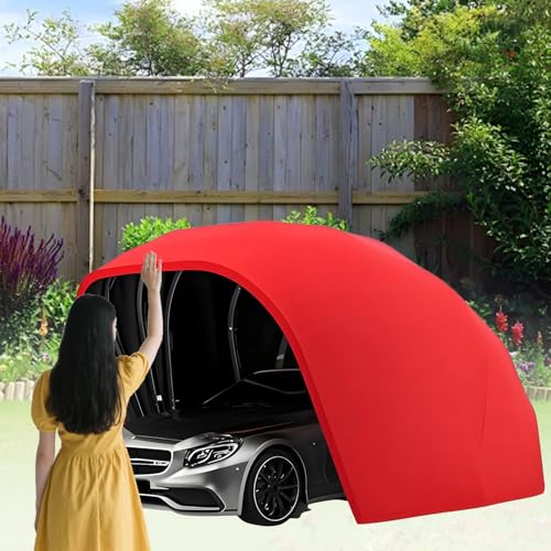 Outdoor Portable Storage Shelter Shed Semi-Automatic Tent Garage Windproof and Snow-Proof Mobile Folding Garage for Pickup Boat Tractors von Generisch