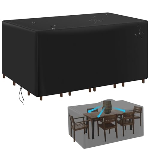 Outdoor Rattan Ecksofa Abdeckung Wasserdicht Gartenmöbel Abdeckung für 2- 3-Sitzer Couch Terrasse Couch Abdeckung mit Stuhl und Tischschutz 260 x 220 x 85 cm Outdoor Rattan Ecksofa Abdeckung Wasserdicht Gartenmöbel Abdeckung für 2- 3-Sitzer Couch Terrasse Couch Abdeckung mit Stuhl und Tischschutz 260 x 220 x 85 cm von Generisch