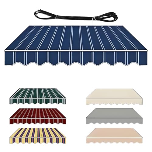 Outdoor Retractable Markise Replacement Fabric - Water Resistant Polyester Canvas Cover for Patio Deck Balcony Yard - Blue 3.0x2.5 m Markisenstoff Outdoor Retractable Markise Replacement Fabric - Water Resistant Polyester Canvas Cover for Patio Deck Balcony Yard - Blue 3.0x2.5 m Markisenstoff von Generisch