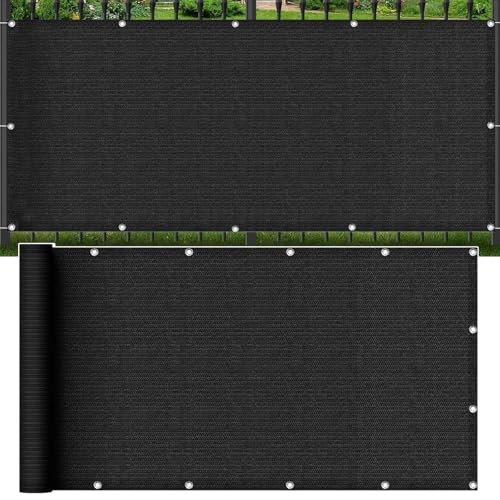 Outdoor-Schattenüberdachung für Garten und Gewächshaus, wasserdichte und luftdurchlässige Sonnenplanen mit Ösen, reißfester Sichtschutz, erhältlich in Schwarz (4 x 5 m) und verschiedenen Größen von Generisch