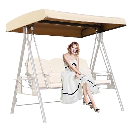 Outdoor-Schaukelsitz-Überdachung für 2-3-Sitzer, strapazierfähiges Gewebe, UV-Schutz, robuste Hängemattenabdeckung für Garten und Terrasse Outdoor-Schaukelsitz-Überdachung für 2-3-Sitzer, strapazierfähiges Gewebe, UV-Schutz, robuste Hängemattenabdeckung für Garten und Terrasse von Generisch
