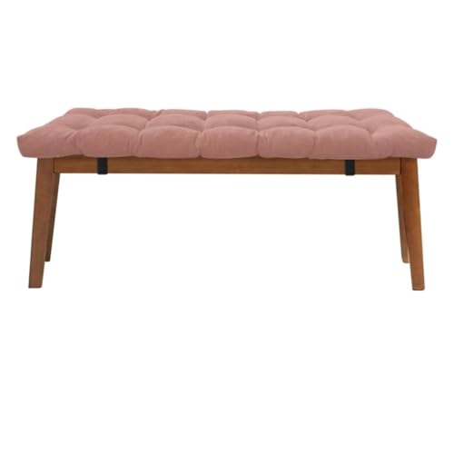 Outdoor Sitzkissen für Gartenbank mit Gurten Lange Sofakissen Dekokissen Stuhlkissen Erker Fenster Sitzkissen Rosa 110x40cm Perfekt für Schaukelstühle von Generisch