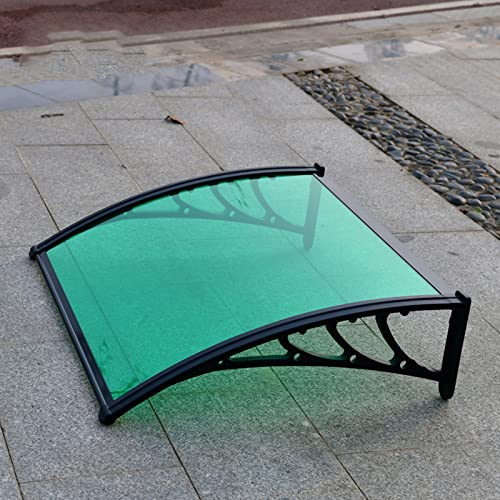 Outdoor Sonnensegel Wasserdicht Grün Modern Gebogen Terrassenüberdachung für Haustür, Balkon & Café - Abdeckung für Garten Veranda aus Polycarbonat ideal für Fenster & Business von Generisch