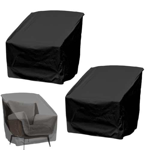 Outdoor Stuhlbezüge - 2er-Set Wasserdichte Schwenksessel Abdeckung,420D Möbelschutz Bezug 80 x 85 x 92 cm Für Garten Balkon Terrasse Rasen von Generisch