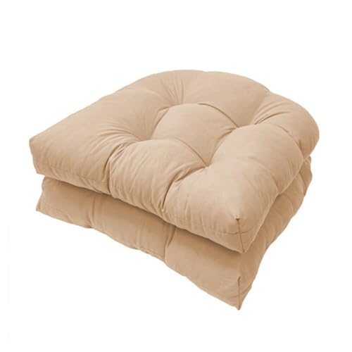 Outdoor Stuhlkissen 2er Set - Bequeme und langlebige Polsterauflagen für Gartenstühle 48 x 48 cm, ideales Rückenkissen für Sessel von Generisch