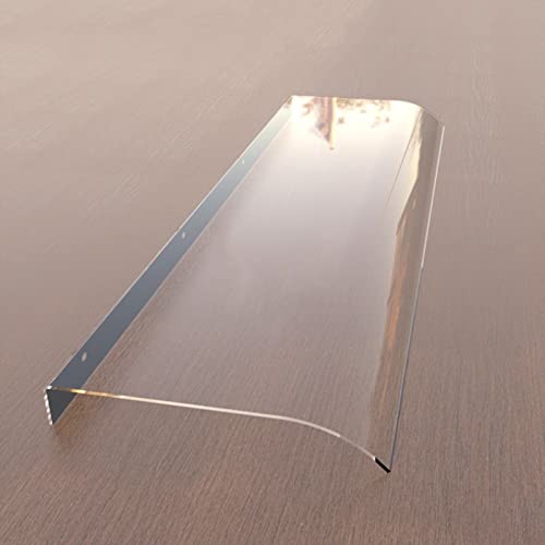 Outdoor Terrassenüberdachung Markise 40 x 120 cm – transparenter Regenschutz aus Polycarbonat für die Veranda – UV-Schutz & Spritzschutz für Fenster 50 x 100 cm von Generisch
