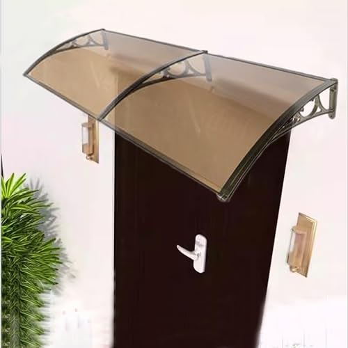 Outdoor Terrassenüberdachung Sonnen- und Regenschutz Haustür Markise Veranda Abdeckung Fensterschutz Schwarz & Blau 127 cm Terrassendach Schatten für Eingänge & Brunnen von Generisch