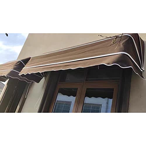 Outdoor Tür und Fenster Markise Faltbar Terrasse Sonnenschutz mit verzinkter Rohrstütze strapazierfähigem Polyestergewebe Braun 140x60x60cm Wetterbeständiges Eingangsüberdachung Outdoor Tür und Fenster Markise Faltbar Terrasse Sonnenschutz mit verzinkter Rohrstütze strapazierfähigem Polyestergewebe Braun 140x60x60cm Wetterbeständiges Eingangsüberdachung von Generisch