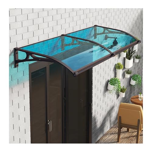 Outdoor Türvordach Markise 60x260cm Winddicht Fensterabdeckung Dachrinne Design für Terrasse, Balkon, Terrasse & Garten - Wetterfeste Schutzlösung von Generisch