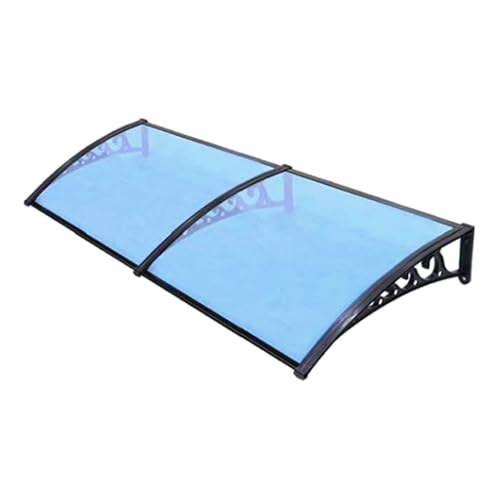 Outdoor Türvordach Markise Polycarbonat Sonnenschutz mit Stahl- und Kunststoffhalterung Fenster und Tür Sonnenschutz Wetterbeständig Terrassenabdeckung Einfache Installation von Generisch