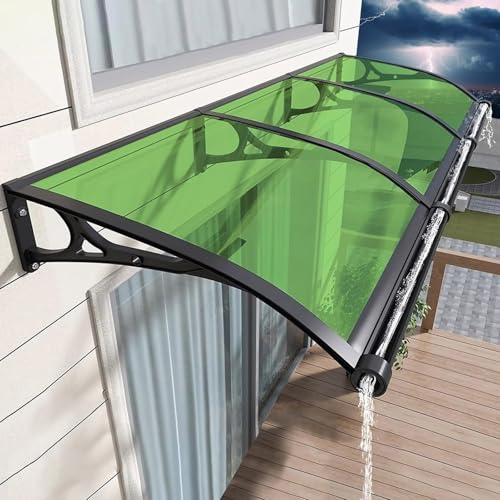Outdoor Türvordach UV Schutz Markise für Eingang & Fenster Polycarbonat Abdeckung Regen- & Schneeschild Wetterbeständiger Sonnenschutz für Türen & Terrassen Outdoor Türvordach UV Schutz Markise für Eingang & Fenster Polycarbonat Abdeckung Regen- & Schneeschild Wetterbeständiger Sonnenschutz für Türen & Terrassen von Generisch