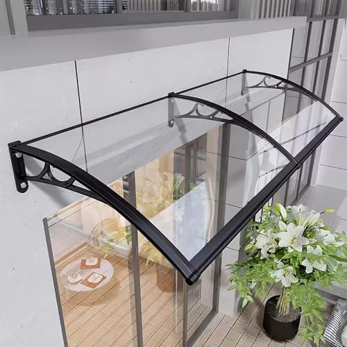 Outdoor Türvordach Wasserdicht Veranda Vordach mit Polycarbonatdach und Aluminiumrahmen für Veranda, Terrasse, Dach, Fenster Outdoor Türvordach Wasserdicht Veranda Vordach mit Polycarbonatdach und Aluminiumrahmen für Veranda, Terrasse, Dach, Fenster von Generisch