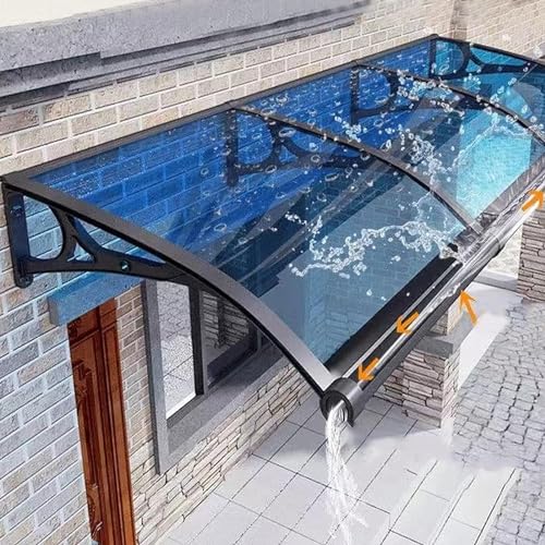 Outdoor Türvordach Wasserdicht Veranda Vordach mit Polycarbonatdach und Aluminiumrahmen für Veranda, Terrasse, Dach, Fenster Outdoor Türvordach Wasserdicht Veranda Vordach mit Polycarbonatdach und Aluminiumrahmen für Veranda, Terrasse, Dach, Fenster von Generisch