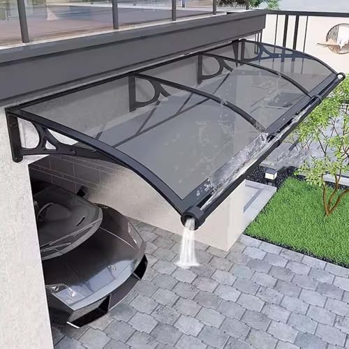Outdoor Türvordach Wasserdicht Veranda Vordach mit Polycarbonatdach und Aluminiumrahmen für Veranda, Terrasse, Dach, Fenster Outdoor Türvordach Wasserdicht Veranda Vordach mit Polycarbonatdach und Aluminiumrahmen für Veranda, Terrasse, Dach, Fenster von Generisch