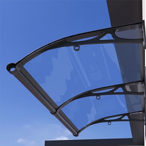 Outdoor Türvordach aus Polycarbonat - Schalldichte, wasserdichte Abdeckung für Fenster & Türen, Regen- & Schneeschutz (100x480cm) - Durable Weather Shield von Generisch