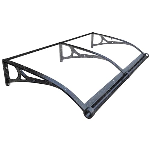 Outdoor Vordach Markise für Haustür Polycarbonat Lichtbogen Eingang Überhang mit Dachrinne Wetterfest Veranda/Terrasse/Deckschutz Langlebiges Hohlblech-Design Outdoor Vordach Markise für Haustür Polycarbonat Lichtbogen Eingang Überhang mit Dachrinne Wetterfest Veranda/Terrasse/Deckschutz Langlebiges Hohlblech-Design von Generisch