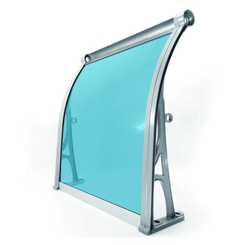 Outdoor Vordach für Terrasse und Fenster, UV-Schutz, Polycarbonat-Abdeckung mit Ablaufrinne, Blau, 80 x 400 cm, für Zuhause und Tür Outdoor Vordach für Terrasse und Fenster, UV-Schutz, Polycarbonat-Abdeckung mit Ablaufrinne, Blau, 80 x 400 cm, für Zuhause und Tür von Generisch