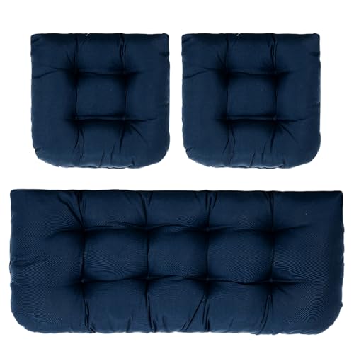 Outdoor Wasserdichtes Bank-Sitzkissen-Set, 3-teilig, weiches Rattan-Pad für Garten-Schaukelstuhl Outdoor Wasserdichtes Bank-Sitzkissen-Set, 3-teilig, weiches Rattan-Pad für Garten-Schaukelstuhl von Generisch