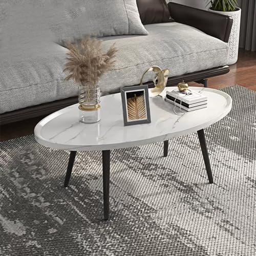 Ovaler Couchtisch aus Holz, rustikales modernes Design aus der Mitte des Jahrhunderts, perfekt für Wohnzimmer, Schlafzimmer oder Büro als stilvoller Mittel- oder Sofatisch von Generisch