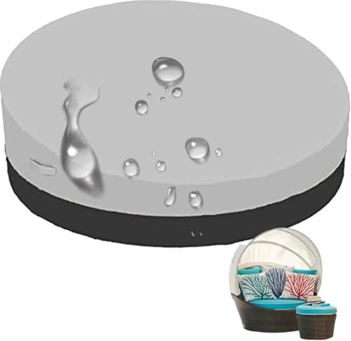 Oxford Schutzhülle Für Sonneninsel, Round Outdoor Lounger Cover, Wasserdicht, UV-beständig, Mit Einstellbarem Kordelzug, Abdeckung Für Lounge- Und Gartenmöbelsets Oxford Schutzhülle Für Sonneninsel, Round Outdoor Lounger Cover, Wasserdicht, UV-beständig, Mit Einstellbarem Kordelzug, Abdeckung Für Lounge- Und Gartenmöbelsets von Generisch
