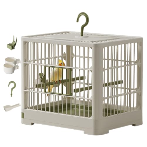 PATER CAGE DI PARROT - CAGHE DI BIRCA | Reisekäfig für Vogelträger | TRANSPANNBARER BIRCA CONTROLLE LIEFERUNG | Eigenschaften stehend, herausnehmbares Tablett und Griff von Generisch