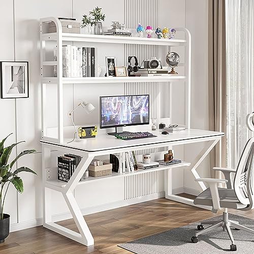 PC Study Desk Home Office Desk Study Workstation, For Adults/Student With Hutch And Bookshelf - Ideal Computer Desk For Working Or Study At Home von Generisch