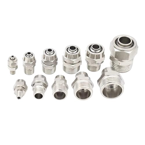 PC4 6 8 10 12mm Rohr Rohr Zu 1/8 1/4 3/8 1/2 Luftröhre Schnell Schraube Rohr Armaturen Kupfer Pneumatische Komponenten joint(PC8-03,200 PCS) von Generisch