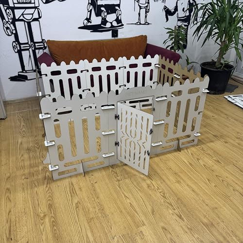 PLAYPEN für Kaninchen & Meerschweinchen – 40x60 cm – Leichtes Gehege für Kleintiere – Tragbar & Erweiterbar – Spielbereich für drinnen & draußen (Rosa, Standard, 18) von Generisch