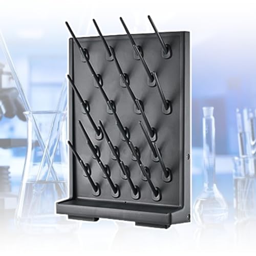 PP Labor Abtropfgestell Reagenzglas Becher Trockenständer 35° Winkel Wasserablauf Abnehmbar mit Abflussrohr 27/52 Stück Set Schwarz - Ideal für Labor und Heimgebrauch PP Labor Abtropfgestell Reagenzglas Becher Trockenständer 35° Winkel Wasserablauf Abnehmbar mit Abflussrohr 27/52 Stück Set Schwarz - Ideal für Labor und Heimgebrauch von Generisch