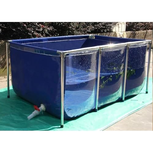 PVC Canvas Koi Aquarium mit Sichtfenster, Stahlrahmen, Wassertank für Gartenzucht und Haustierpool, Notfallgebrauch, 50 x 40 x 30 cm PVC Canvas Koi Aquarium mit Sichtfenster, Stahlrahmen, Wassertank für Gartenzucht und Haustierpool, Notfallgebrauch, 50 x 40 x 30 cm von Generisch