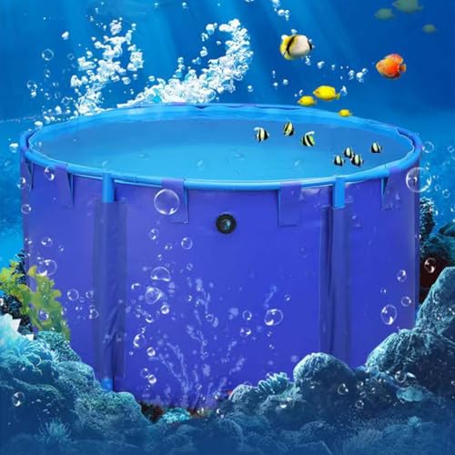 PVC Canvas Round Fish Pond Pool with Drain Valve Portable Water Tank for Aquaculture Ideal for Koi, Turtles, and Swimming PVC Canvas Round Fish Pond Pool with Drain Valve Portable Water Tank for Aquaculture Ideal for Koi, Turtles, and Swimming von Generisch