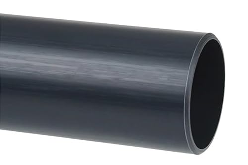 PVC Druckrohr Grau Ø20mm | 1000mm Lang | Wandstärke: 1,5mm | PVC Rohr für Poolverrohrung | (Ø20mm | 1000mm Lang) von Generisch